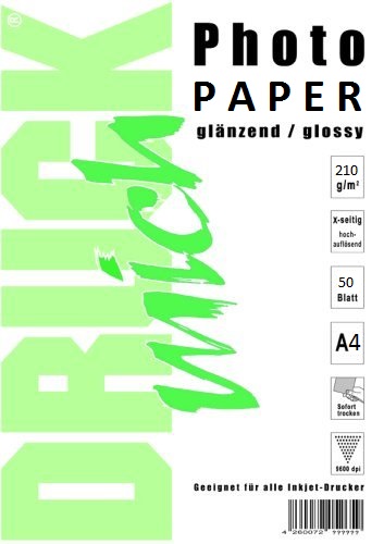 Lesklý fotopapír A4 210g / 50 listů