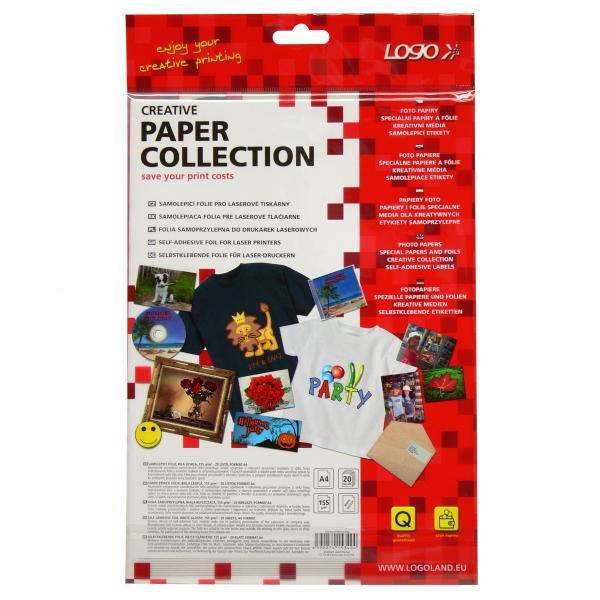 Lesklý samolepící fotopapír A4 155g / 20 listů